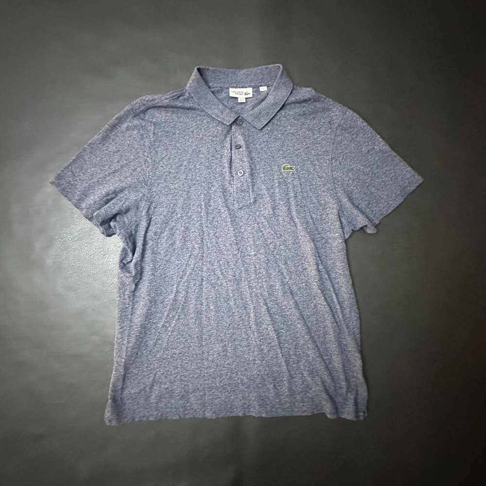 Lacoste Sport Tennis Polo Shirt Mens XL Blue Ultra Lightweight Cotton Athletic